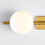 Applique a 2 luci Tanem - sfere bianche e oro