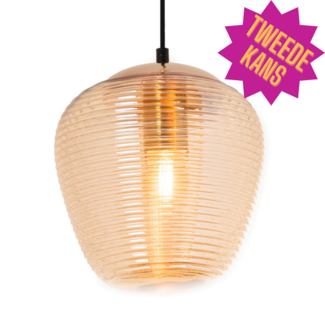 Seconda scelta: Lampada a sospensione di design Cairo in vetro ambrato