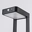 Lampada da terra da esterno solare Pelle con sensore - nero con LED integrato