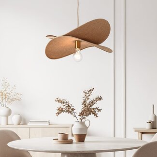 Moderna lampada a sospensione beige, 1 punto luce - Linha