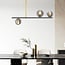 Lampada a sospensione di design Danny a 3 luci con sfere di vetro