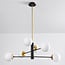 Lampada a sospensione di design Damian a 6 luci con sfere in vetro