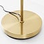 Lampada da terra di design Tyson a 5 punti luce in oro con vetro bianco latte