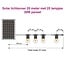 Stringa di luci solare da 25 metri con 25 o 30 lampadine a forma di W e pannello solare da 30W