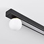 Plafoniera Xander con LED integrato - nero e bianco latte
