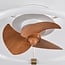 Ventilatore da soffitto Zefiros con LED integrato, dimmerabile - bambù