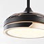 Ventilatore da soffitto Vento con LED integrato e telecomando - nero con marrone