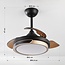 Ventilatore da soffitto Vento con LED integrato e telecomando - nero con marrone