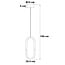 Lampada a sospensione di design Rohr - nera con LED integrato