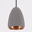 Lampada a sospensione moderna Feis con cemento e bordo in rame