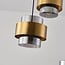 Lampada a sospensione a 3 luci Arany - nero con dettagli in bronzo