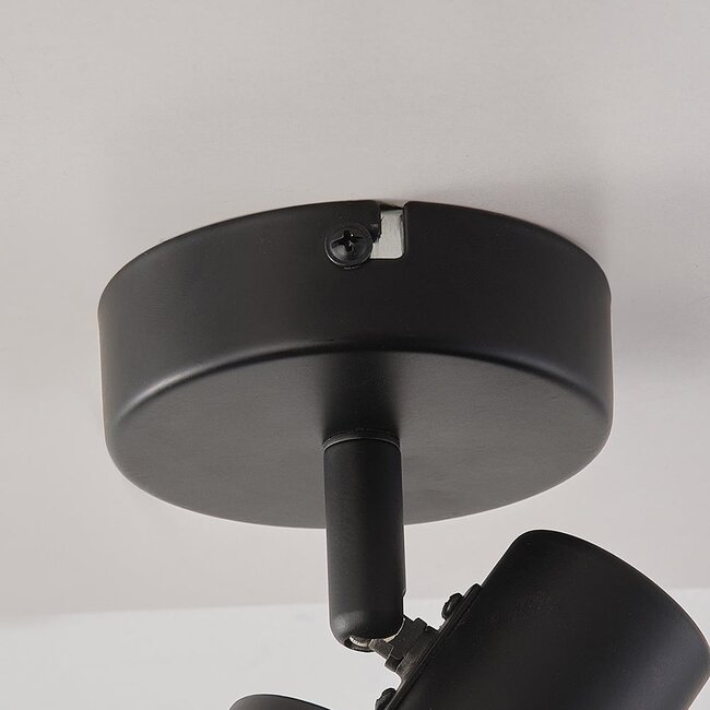 Plafoniera a 1 luce Fori - nera con design a nido d'ape