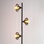 Lampada da terra a 3 luci Musta - nero con vetro grigio fumé