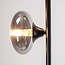 Lampada da terra a 3 luci Musta - nero con vetro grigio fumé