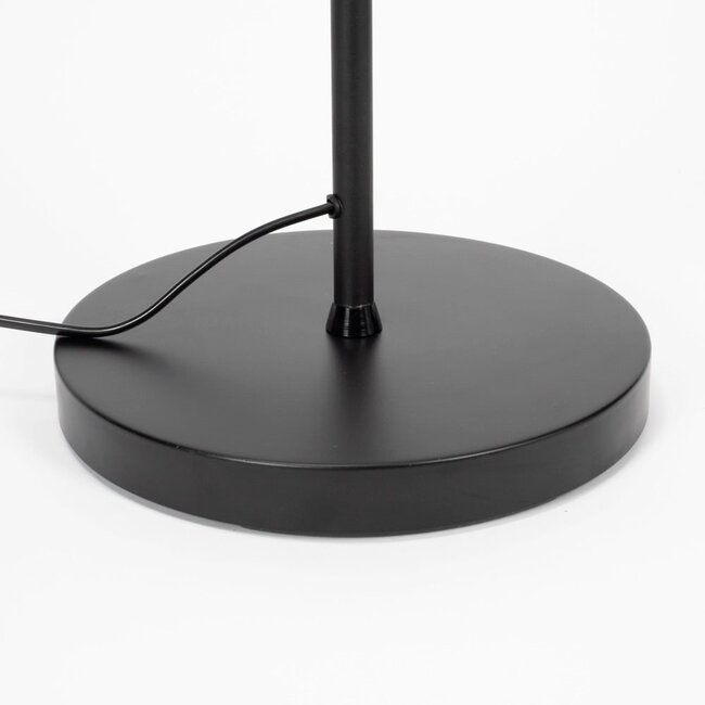 Lampada da terra a 3 luci Musta - nero con vetro grigio fumé