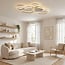 Plafoniera di design Zinara con LED integrato, dimmerabile in 3 livelli in beige sabbia