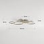 Plafoniera di design Zinara con LED integrato, dimmerabile in 3 livelli in beige sabbia