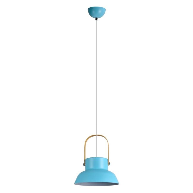 Lampada a sospensione industriale Modra in azzurro