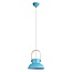 Lampada a sospensione industriale Modra in azzurro