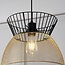 Lampada a sospensione moderna Netti in nero e oro
