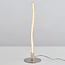 Lampada da tavolo minimalista Vinti in nichel satinato con LED integrati