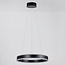 Lampada a sospensione di design Cercle in nero con anelli LED dimmerabili