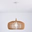 Moderna lampada a sospensione in legno Itami - paralume aperto con listelli in legno