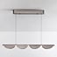 Lampada a sospensione di design dimmerabile in 3 livelli Mirai - grigio spazzolato con LED integrato