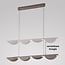 Lampada a sospensione di design dimmerabile in 3 livelli Mirai - grigio spazzolato con LED integrato