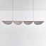 Lampada a sospensione di design dimmerabile in 3 livelli Mirai - grigio spazzolato con LED integrato