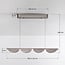 Lampada a sospensione di design dimmerabile in 3 livelli Mirai - grigio spazzolato con LED integrato