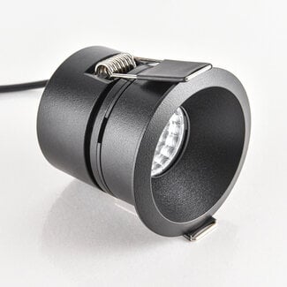 Faretto a incasso 9W Meya con anello 3 nero
