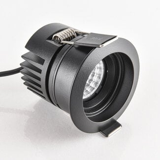 Faretto a incasso 9W Meya con anello 4 nero