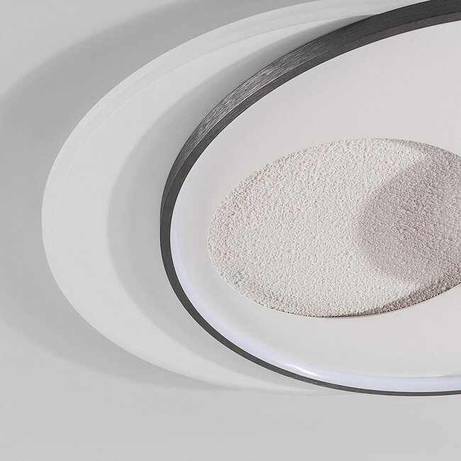 Plafoniera Eclipse dimmerabile in 3 livelli LED in bianco e grigio