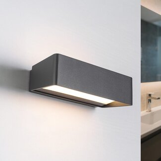 Lampada da bagno Raf in grigio scuro, IP65