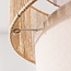 Lampada a sospensione Boho Nyra - tessuto beige con corda intrecciata