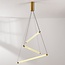 Lampada a sospensione di design Noqta con 3 aste luminose in ottone dorato – dimmerabile triac