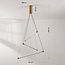 Lampada a sospensione di design Noqta con 3 aste luminose in ottone dorato – dimmerabile triac