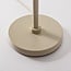 Lampada da terra curva Pedro con paralume plissettato in beige