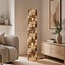 Lampada da terra Ines con corda intrecciata - beige e marrone
