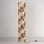 Lampada da terra Ines con corda intrecciata - beige e marrone