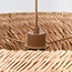 Lampada a sospensione Katrien con giocoso paralume in rattan - naturale