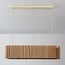 Lampada a sospensione Hema con paralume in legno - naturale