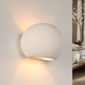 Applique Wabi Sabi Bolia in cemento - bianco