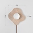 Applique Karise in travertino con sfera di vetro