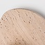 Applique Karise in travertino con sfera di vetro