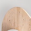 Applique Ketris in travertino con sfera di vetro