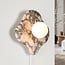 Applique Karise con marmo Bulgari e sfera in vetro