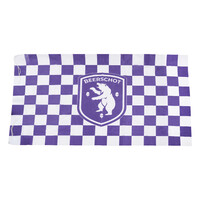 Beerschot Drapeau violet à carreaux logo  90 x 150 cm
