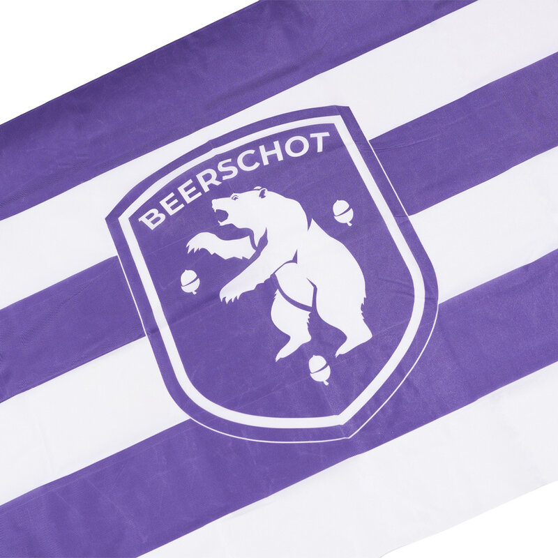 Beerschot Flag purple striped logo  90x150cm